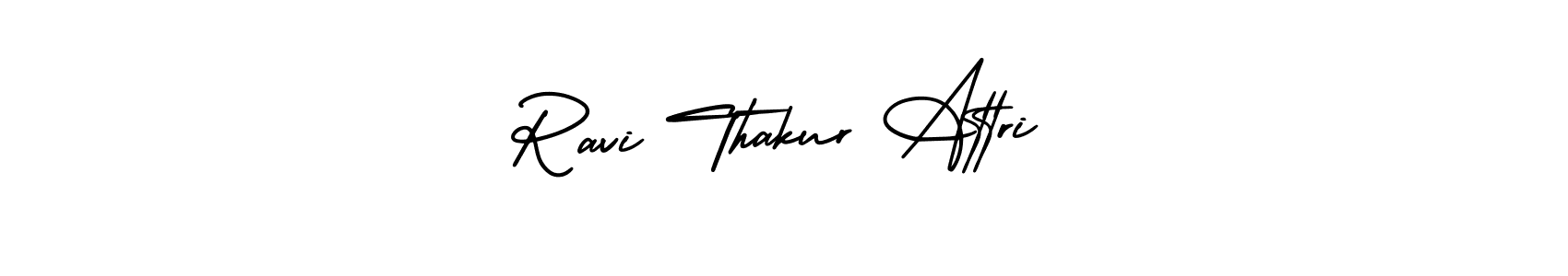 How to make Ravi Thakur Attri name signature. Use AmerikaSignatureDemo-Regular style for creating short signs online. This is the latest handwritten sign. Ravi Thakur Attri signature style 3 images and pictures png