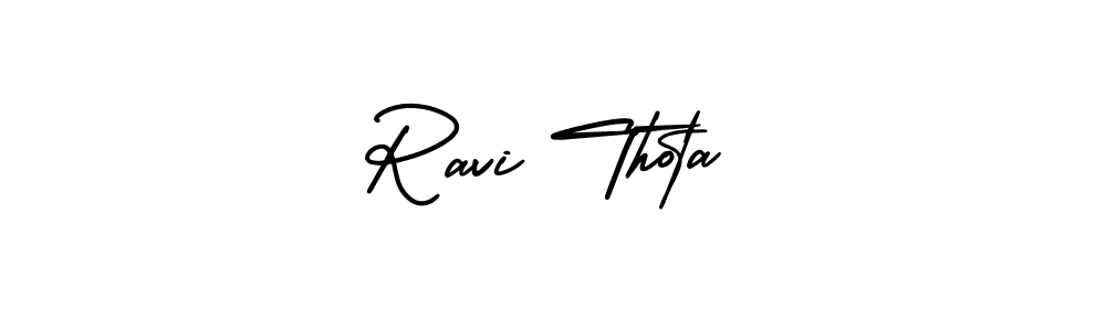 How to Draw Ravi Thota signature style? AmerikaSignatureDemo-Regular is a latest design signature styles for name Ravi Thota. Ravi Thota signature style 3 images and pictures png