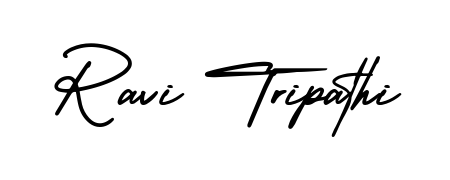Give your name Ravi Tripathi an exquisite flair with the AmerikaSignatureDemo-Regular script font. Ideal for contracts, resumes, and formal letterheads. Ravi Tripathi signature style 3 images and pictures png