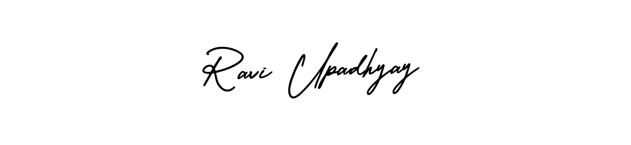 This is the best signature style for the Ravi Upadhyay name. Also you like these signature font (AmerikaSignatureDemo-Regular). Mix name signature. Ravi Upadhyay signature style 3 images and pictures png