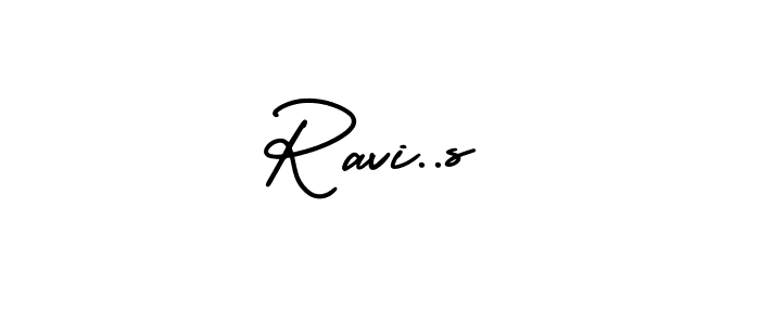 The best way (AmerikaSignatureDemo-Regular) to make a short signature is to pick only two or three words in your name. The name Ravi..s include a total of six letters. For converting this name. Ravi..s signature style 3 images and pictures png