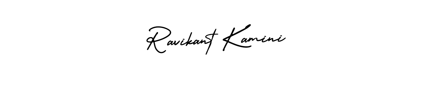 Ravikant Kamini stylish signature style. Best Handwritten Sign (AmerikaSignatureDemo-Regular) for my name. Handwritten Signature Collection Ideas for my name Ravikant Kamini. Ravikant Kamini signature style 3 images and pictures png