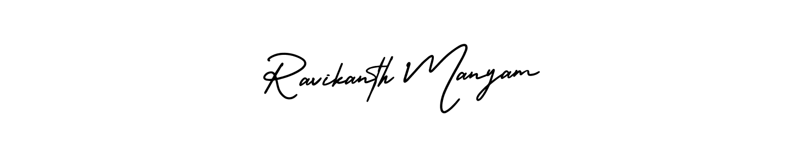 How to make Ravikanth Manyam signature? AmerikaSignatureDemo-Regular is a professional autograph style. Create handwritten signature for Ravikanth Manyam name. Ravikanth Manyam signature style 3 images and pictures png