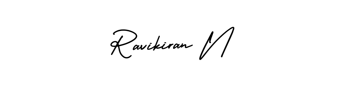 AmerikaSignatureDemo-Regular is a professional signature style that is perfect for those who want to add a touch of class to their signature. It is also a great choice for those who want to make their signature more unique. Get Ravikiran N name to fancy signature for free. Ravikiran N signature style 3 images and pictures png