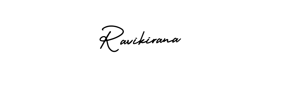 Make a beautiful signature design for name Ravikirana. With this signature (AmerikaSignatureDemo-Regular) style, you can create a handwritten signature for free. Ravikirana signature style 3 images and pictures png