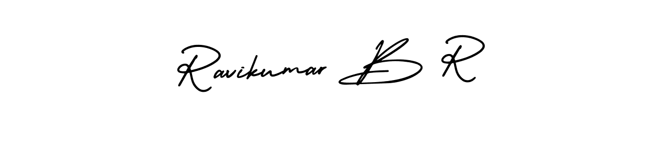 How to make Ravikumar B R signature? AmerikaSignatureDemo-Regular is a professional autograph style. Create handwritten signature for Ravikumar B R name. Ravikumar B R signature style 3 images and pictures png