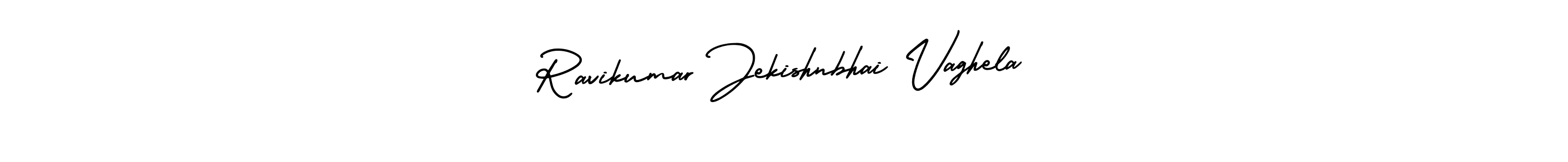 Use a signature maker to create a handwritten signature online. With this signature software, you can design (AmerikaSignatureDemo-Regular) your own signature for name Ravikumar Jekishnbhai Vaghela. Ravikumar Jekishnbhai Vaghela signature style 3 images and pictures png