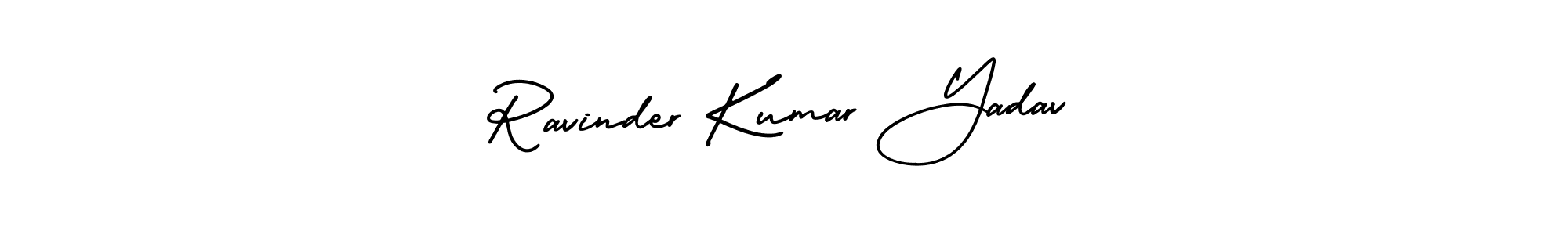 AmerikaSignatureDemo-Regular is a professional signature style that is perfect for those who want to add a touch of class to their signature. It is also a great choice for those who want to make their signature more unique. Get Ravinder Kumar Yadav name to fancy signature for free. Ravinder Kumar Yadav signature style 3 images and pictures png