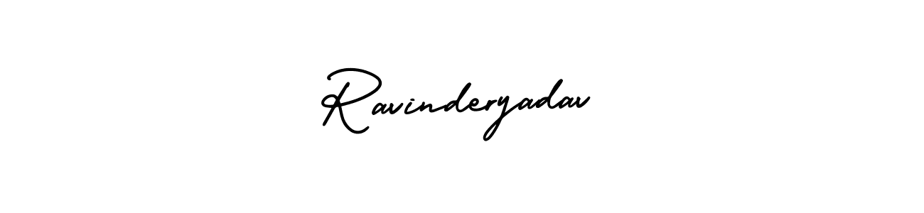 AmerikaSignatureDemo-Regular is a professional signature style that is perfect for those who want to add a touch of class to their signature. It is also a great choice for those who want to make their signature more unique. Get Ravinderyadav name to fancy signature for free. Ravinderyadav signature style 3 images and pictures png
