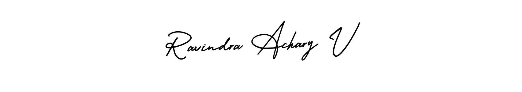 Make a beautiful signature design for name Ravindra Achary V. Use this online signature maker to create a handwritten signature for free. Ravindra Achary V signature style 3 images and pictures png