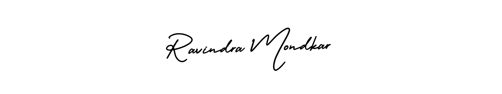 Ravindra Mondkar stylish signature style. Best Handwritten Sign (AmerikaSignatureDemo-Regular) for my name. Handwritten Signature Collection Ideas for my name Ravindra Mondkar. Ravindra Mondkar signature style 3 images and pictures png