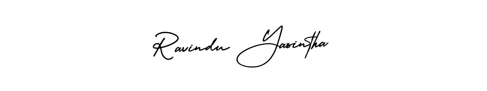 Design your own signature with our free online signature maker. With this signature software, you can create a handwritten (AmerikaSignatureDemo-Regular) signature for name Ravindu Yasintha. Ravindu Yasintha signature style 3 images and pictures png