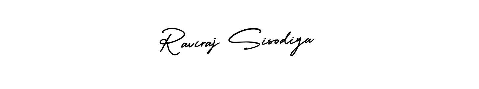 How to make Raviraj Sisodiya name signature. Use AmerikaSignatureDemo-Regular style for creating short signs online. This is the latest handwritten sign. Raviraj Sisodiya signature style 3 images and pictures png