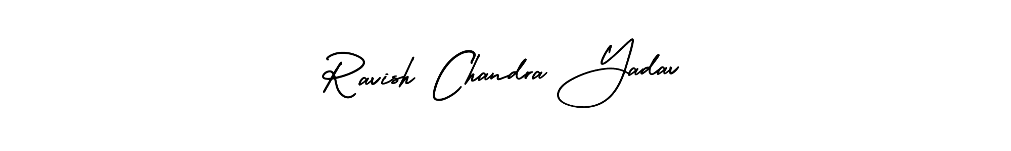 Make a beautiful signature design for name Ravish Chandra Yadav. With this signature (AmerikaSignatureDemo-Regular) style, you can create a handwritten signature for free. Ravish Chandra Yadav signature style 3 images and pictures png