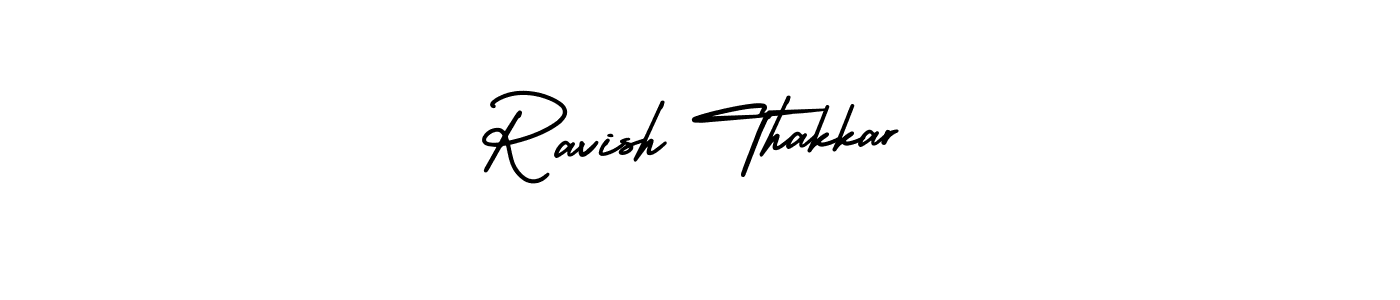 Create a beautiful signature design for name Ravish Thakkar. With this signature (AmerikaSignatureDemo-Regular) fonts, you can make a handwritten signature for free. Ravish Thakkar signature style 3 images and pictures png