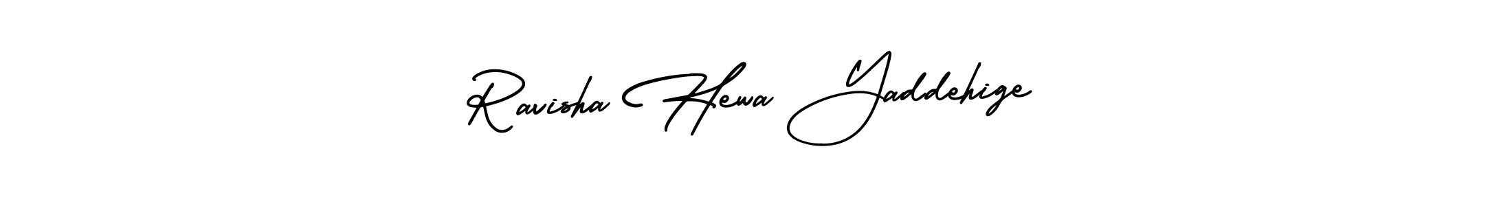 How to make Ravisha Hewa Yaddehige name signature. Use AmerikaSignatureDemo-Regular style for creating short signs online. This is the latest handwritten sign. Ravisha Hewa Yaddehige signature style 3 images and pictures png