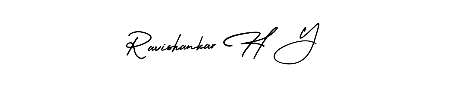 How to Draw Ravishankar H Y signature style? AmerikaSignatureDemo-Regular is a latest design signature styles for name Ravishankar H Y. Ravishankar H Y signature style 3 images and pictures png