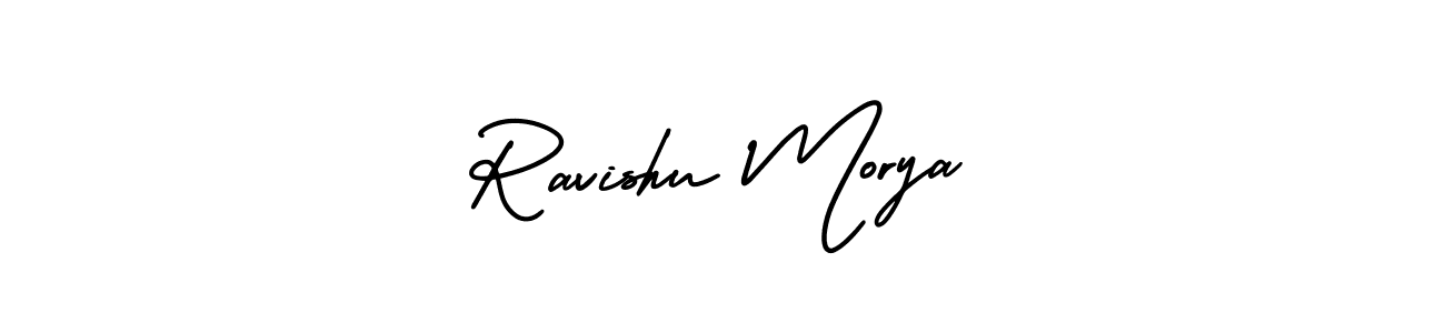 if you are searching for the best signature style for your name Ravishu Morya. so please give up your signature search. here we have designed multiple signature styles  using AmerikaSignatureDemo-Regular. Ravishu Morya signature style 3 images and pictures png
