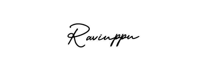 It looks lik you need a new signature style for name Raviuppu. Design unique handwritten (AmerikaSignatureDemo-Regular) signature with our free signature maker in just a few clicks. Raviuppu signature style 3 images and pictures png