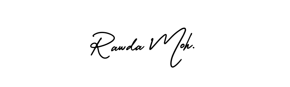 Create a beautiful signature design for name Rawda Moh.. With this signature (AmerikaSignatureDemo-Regular) fonts, you can make a handwritten signature for free. Rawda Moh. signature style 3 images and pictures png