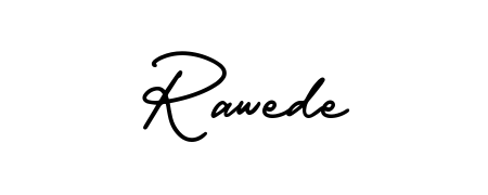 A sleek calligraphic signature for name Rawede utilizing AmerikaSignatureDemo-Regular styling. Great for adding personal signatures to photos and art. Rawede signature style 3 images and pictures png
