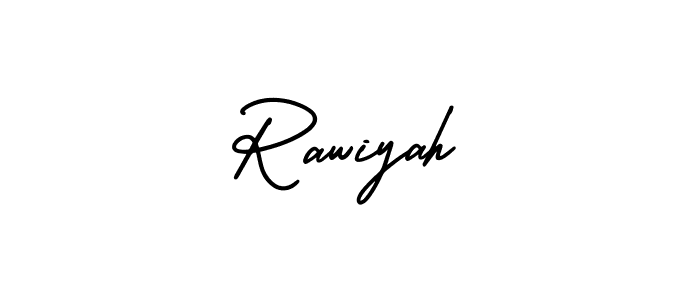 This is the best signature style for the Rawiyah name. Also you like these signature font (AmerikaSignatureDemo-Regular). Mix name signature. Rawiyah signature style 3 images and pictures png