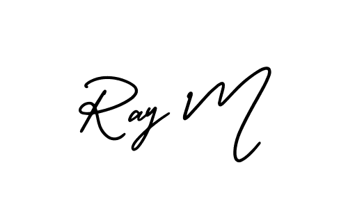 The best way (AmerikaSignatureDemo-Regular) to make a short signature is to pick only two or three words in your name. The name Ray M include a total of six letters. For converting this name. Ray M signature style 3 images and pictures png