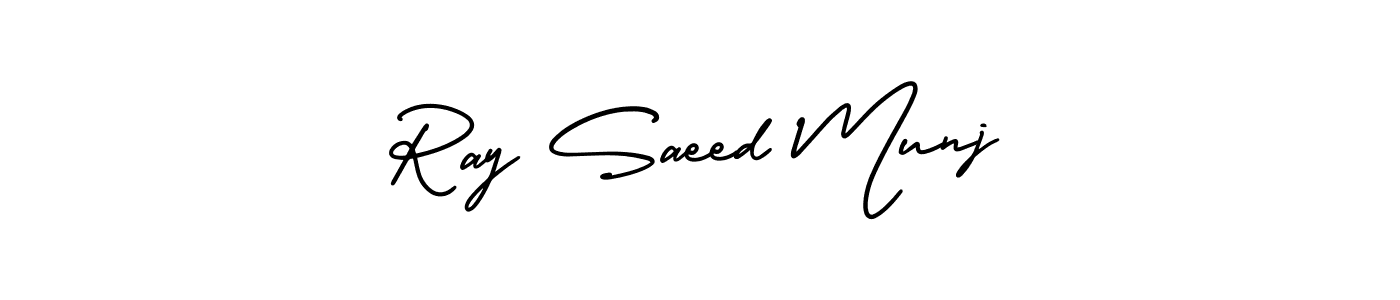 Create a beautiful signature design for name Ray Saeed Munj. With this signature (AmerikaSignatureDemo-Regular) fonts, you can make a handwritten signature for free. Ray Saeed Munj signature style 3 images and pictures png