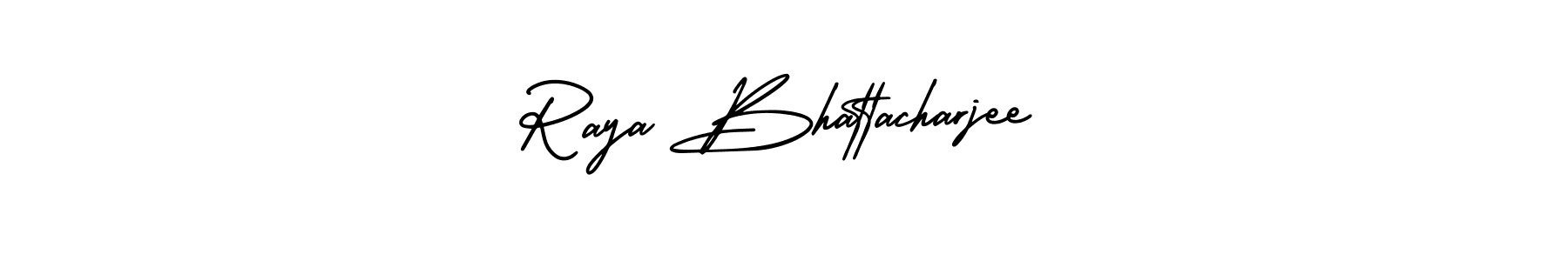 It looks lik you need a new signature style for name Raya Bhattacharjee. Design unique handwritten (AmerikaSignatureDemo-Regular) signature with our free signature maker in just a few clicks. Raya Bhattacharjee signature style 3 images and pictures png