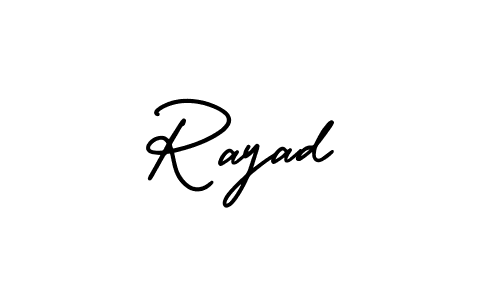 Create a beautiful signature design for name Rayad. With this signature (AmerikaSignatureDemo-Regular) fonts, you can make a handwritten signature for free. Rayad signature style 3 images and pictures png