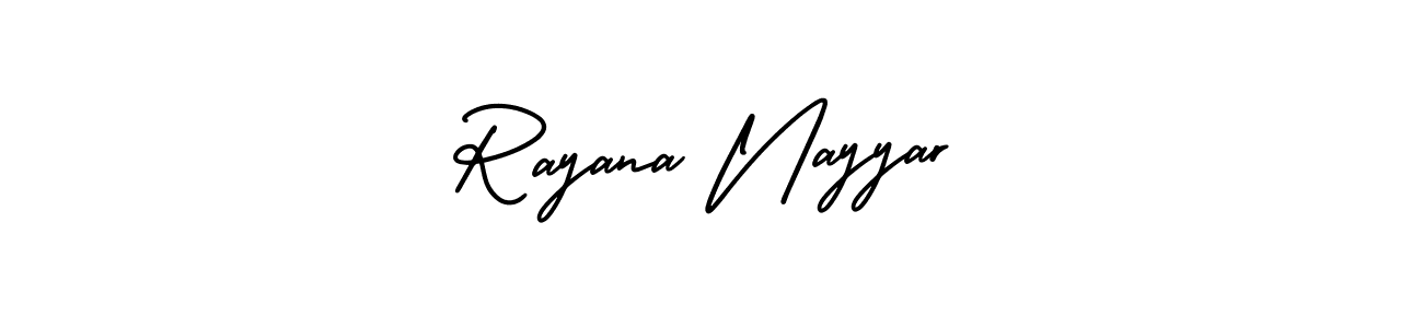 It looks lik you need a new signature style for name Rayana Nayyar. Design unique handwritten (AmerikaSignatureDemo-Regular) signature with our free signature maker in just a few clicks. Rayana Nayyar signature style 3 images and pictures png