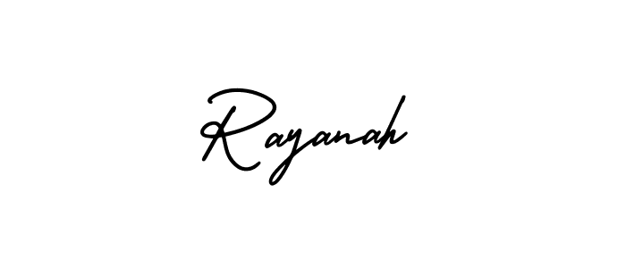 How to make Rayanah name signature. Use AmerikaSignatureDemo-Regular style for creating short signs online. This is the latest handwritten sign. Rayanah signature style 3 images and pictures png