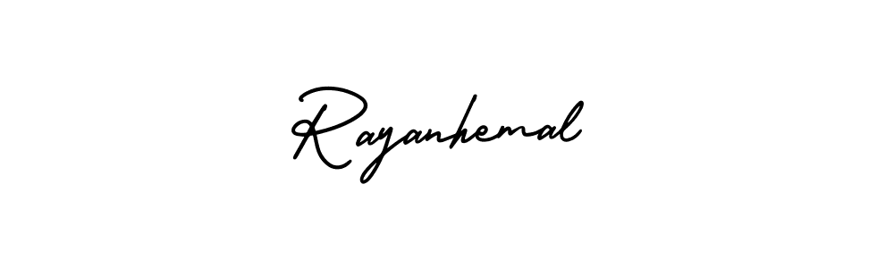 Make a beautiful signature design for name Rayanhemal. With this signature (AmerikaSignatureDemo-Regular) style, you can create a handwritten signature for free. Rayanhemal signature style 3 images and pictures png