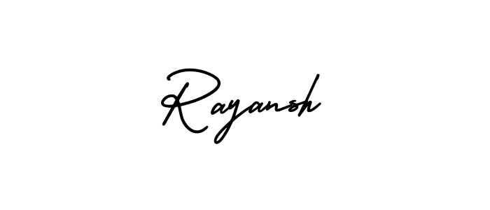 Make a beautiful signature design for name Rayansh. With this signature (AmerikaSignatureDemo-Regular) style, you can create a handwritten signature for free. Rayansh signature style 3 images and pictures png