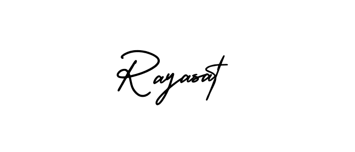 Make a beautiful signature design for name Rayasat. With this signature (AmerikaSignatureDemo-Regular) style, you can create a handwritten signature for free. Rayasat signature style 3 images and pictures png