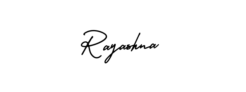 Rayashna stylish signature style. Best Handwritten Sign (AmerikaSignatureDemo-Regular) for my name. Handwritten Signature Collection Ideas for my name Rayashna. Rayashna signature style 3 images and pictures png