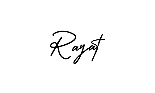 How to make Rayat name signature. Use AmerikaSignatureDemo-Regular style for creating short signs online. This is the latest handwritten sign. Rayat signature style 3 images and pictures png