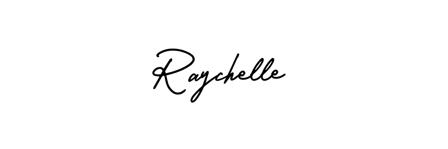 The best way (AmerikaSignatureDemo-Regular) to make a short signature is to pick only two or three words in your name. The name Raychelle include a total of six letters. For converting this name. Raychelle signature style 3 images and pictures png