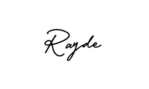 Also You can easily find your signature by using the search form. We will create Rayde name handwritten signature images for you free of cost using AmerikaSignatureDemo-Regular sign style. Rayde signature style 3 images and pictures png