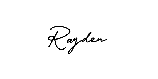 Use a signature maker to create a handwritten signature online. With this signature software, you can design (AmerikaSignatureDemo-Regular) your own signature for name Rayden. Rayden signature style 3 images and pictures png