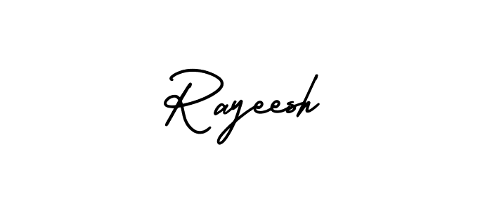 Make a beautiful signature design for name Rayeesh. With this signature (AmerikaSignatureDemo-Regular) style, you can create a handwritten signature for free. Rayeesh signature style 3 images and pictures png