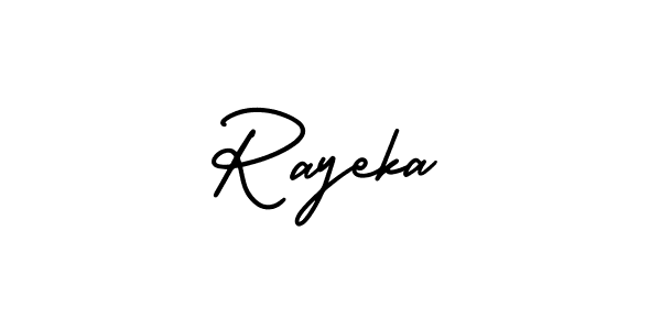 Rayeka stylish signature style. Best Handwritten Sign (AmerikaSignatureDemo-Regular) for my name. Handwritten Signature Collection Ideas for my name Rayeka. Rayeka signature style 3 images and pictures png