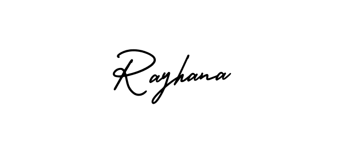 Create a beautiful signature design for name Rayhana. With this signature (AmerikaSignatureDemo-Regular) fonts, you can make a handwritten signature for free. Rayhana signature style 3 images and pictures png