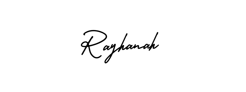 Design your own signature with our free online signature maker. With this signature software, you can create a handwritten (AmerikaSignatureDemo-Regular) signature for name Rayhanah. Rayhanah signature style 3 images and pictures png