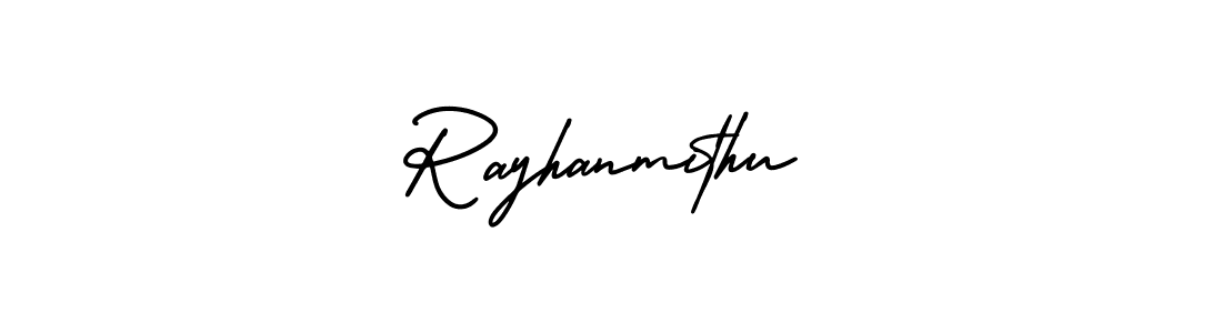 Make a beautiful signature design for name Rayhanmithu. Use this online signature maker to create a handwritten signature for free. Rayhanmithu signature style 3 images and pictures png