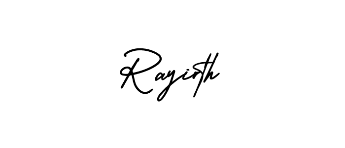 Rayirth stylish signature style. Best Handwritten Sign (AmerikaSignatureDemo-Regular) for my name. Handwritten Signature Collection Ideas for my name Rayirth. Rayirth signature style 3 images and pictures png