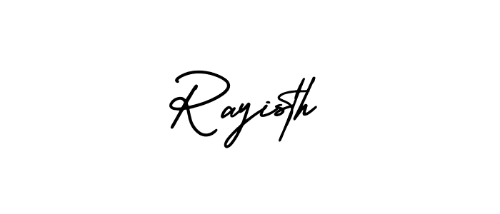 You should practise on your own different ways (AmerikaSignatureDemo-Regular) to write your name (Rayisth) in signature. don't let someone else do it for you. Rayisth signature style 3 images and pictures png
