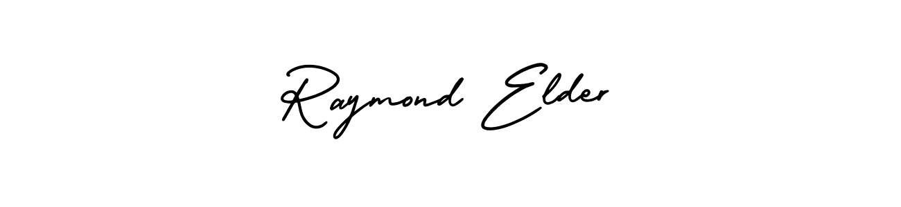 The best way (AmerikaSignatureDemo-Regular) to make a short signature is to pick only two or three words in your name. The name Raymond Elder include a total of six letters. For converting this name. Raymond Elder signature style 3 images and pictures png