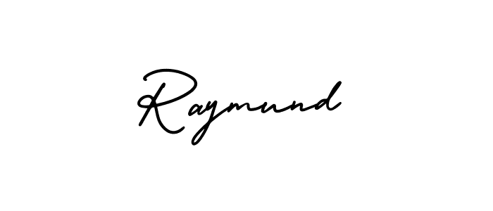 Raymund stylish signature style. Best Handwritten Sign (AmerikaSignatureDemo-Regular) for my name. Handwritten Signature Collection Ideas for my name Raymund. Raymund signature style 3 images and pictures png