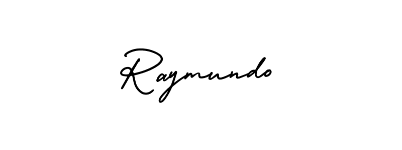 The best way (AmerikaSignatureDemo-Regular) to make a short signature is to pick only two or three words in your name. The name Raymundo include a total of six letters. For converting this name. Raymundo signature style 3 images and pictures png